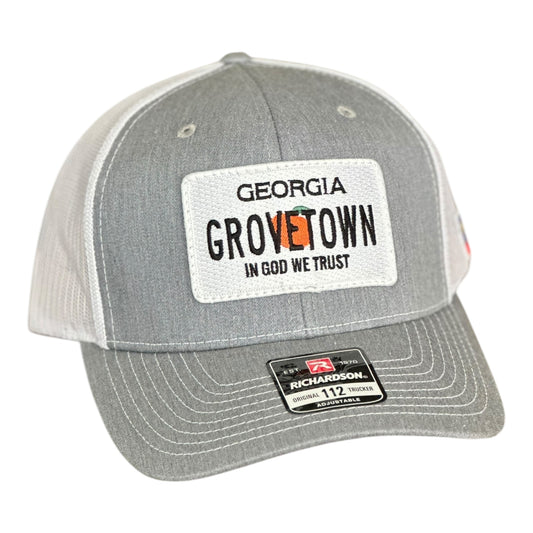 GHC's "Grovetown" Patch Hat Richardson 112 Heather Grey/White
