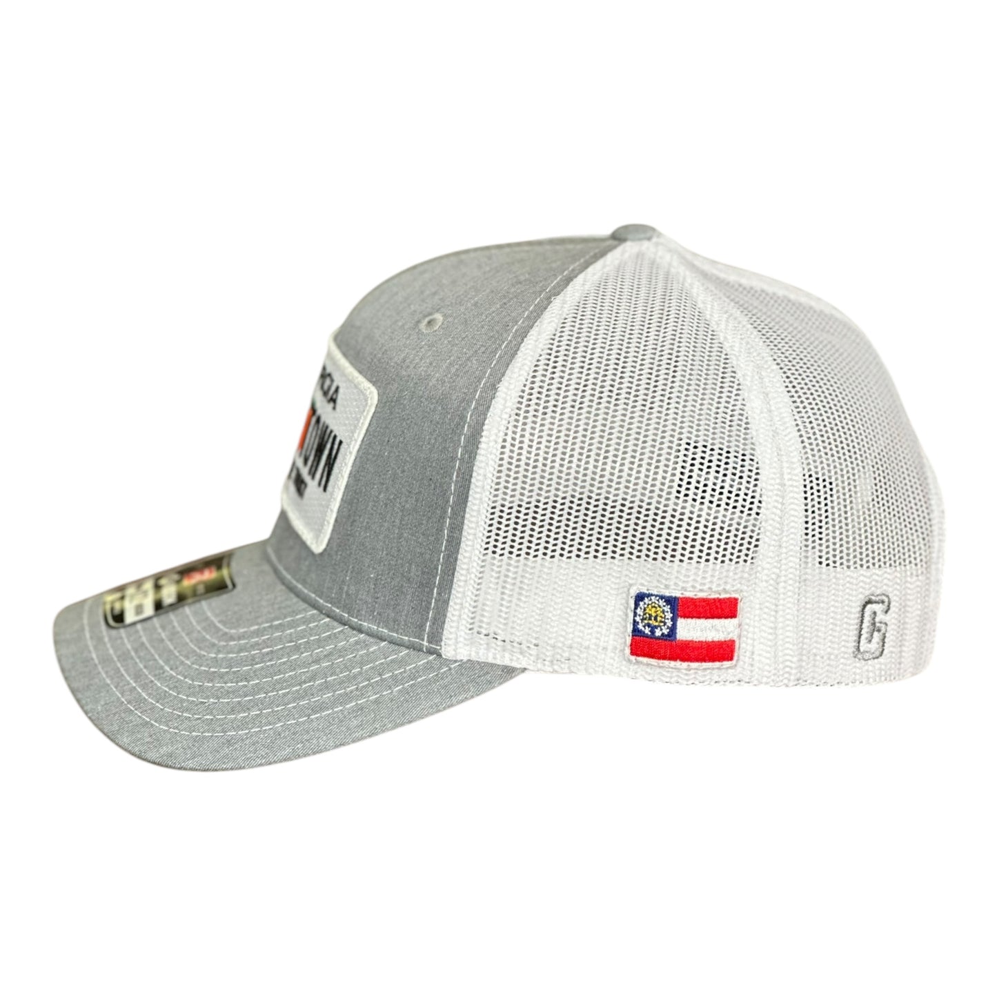 GHC's "Grovetown" Patch Hat Richardson 112 Heather Grey/White