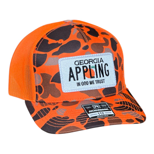 "MADE IN APPLING" Patch Hat Richardson 112PFP  Blaze Duck/ Orange