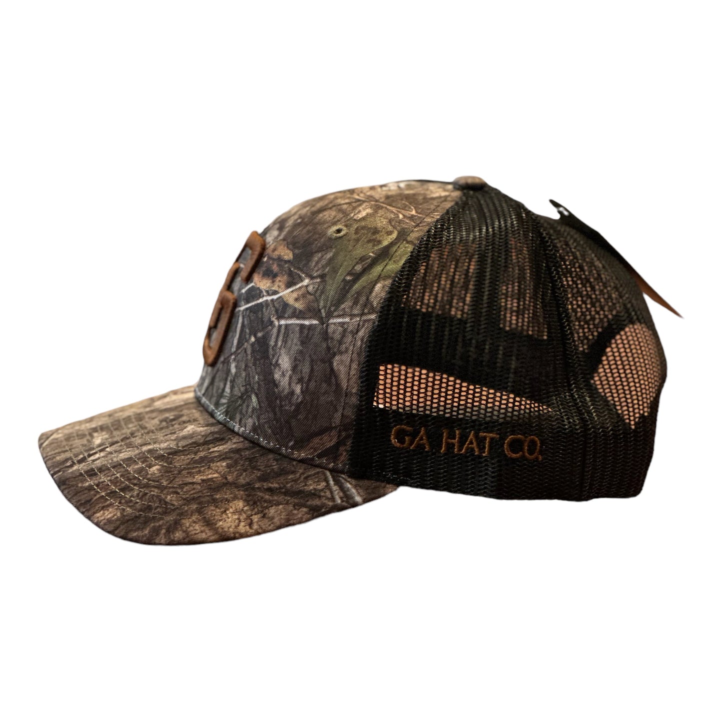 3-D Embroidered Georgia Hat Company Logo Richardson 112 Mossy Oak DNA Black/Bronze