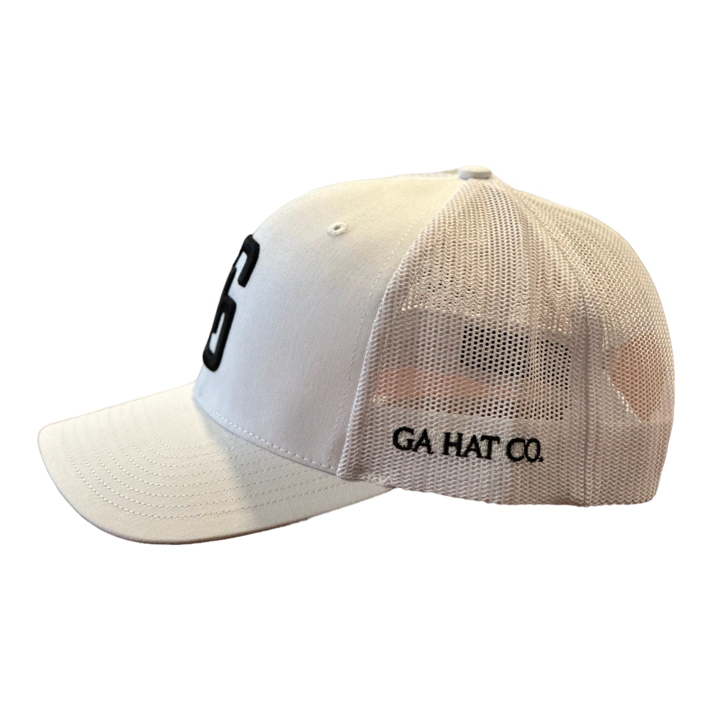 3-D Embroidered Georgia Hat Company Logo Richardson 112 White/Black