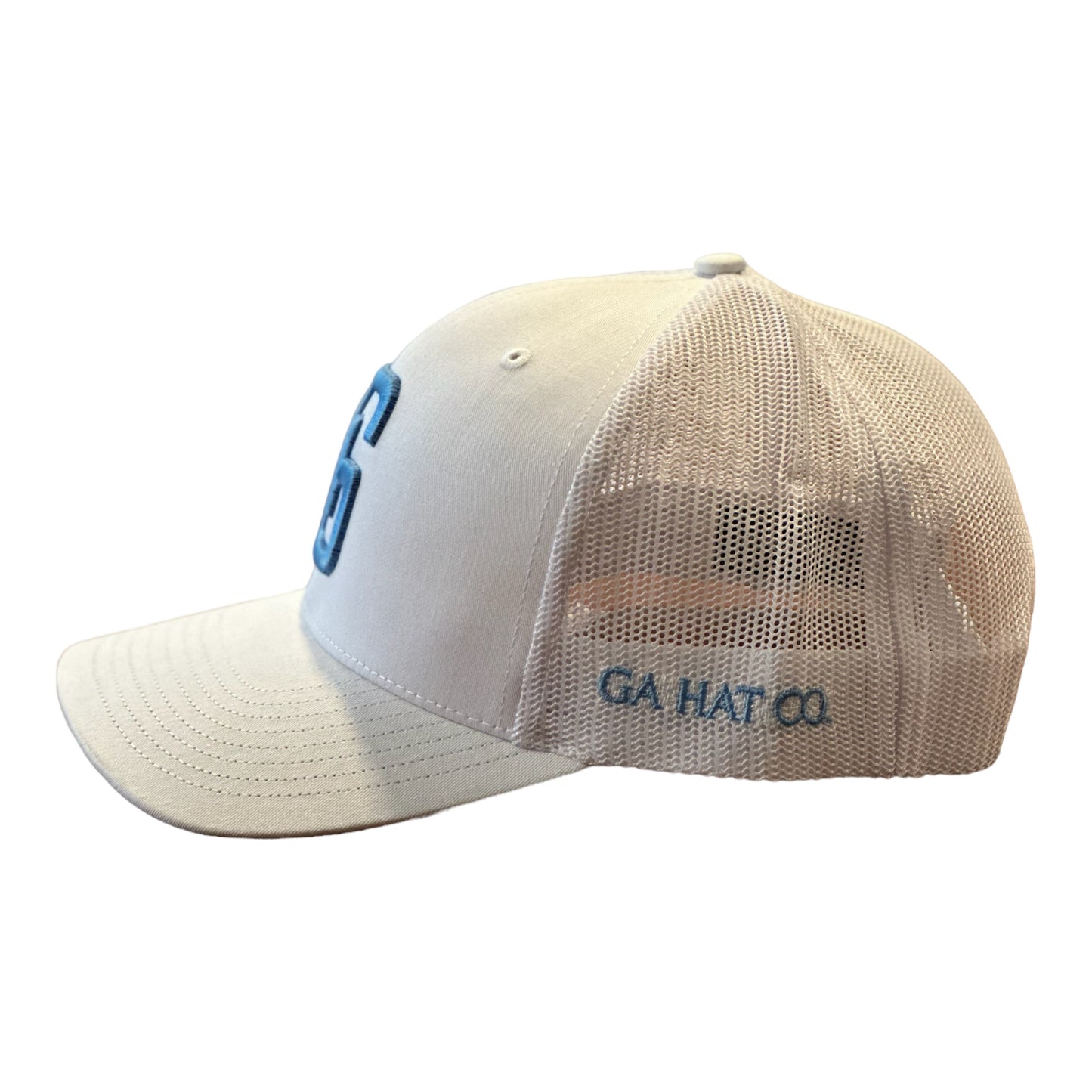 3-D Embroidered Georgia Hat Company Logo Richardson 112 White/Col Blue