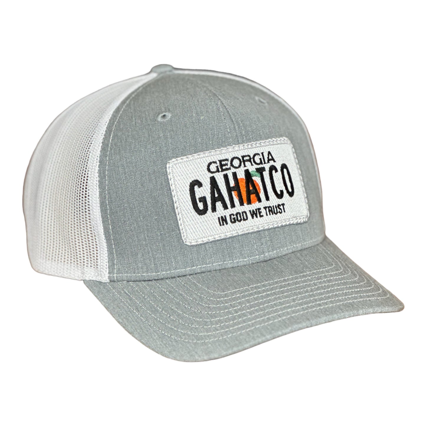 GHC's "IN GOD WE TRUST" Richardson 112 Heather Gray/White