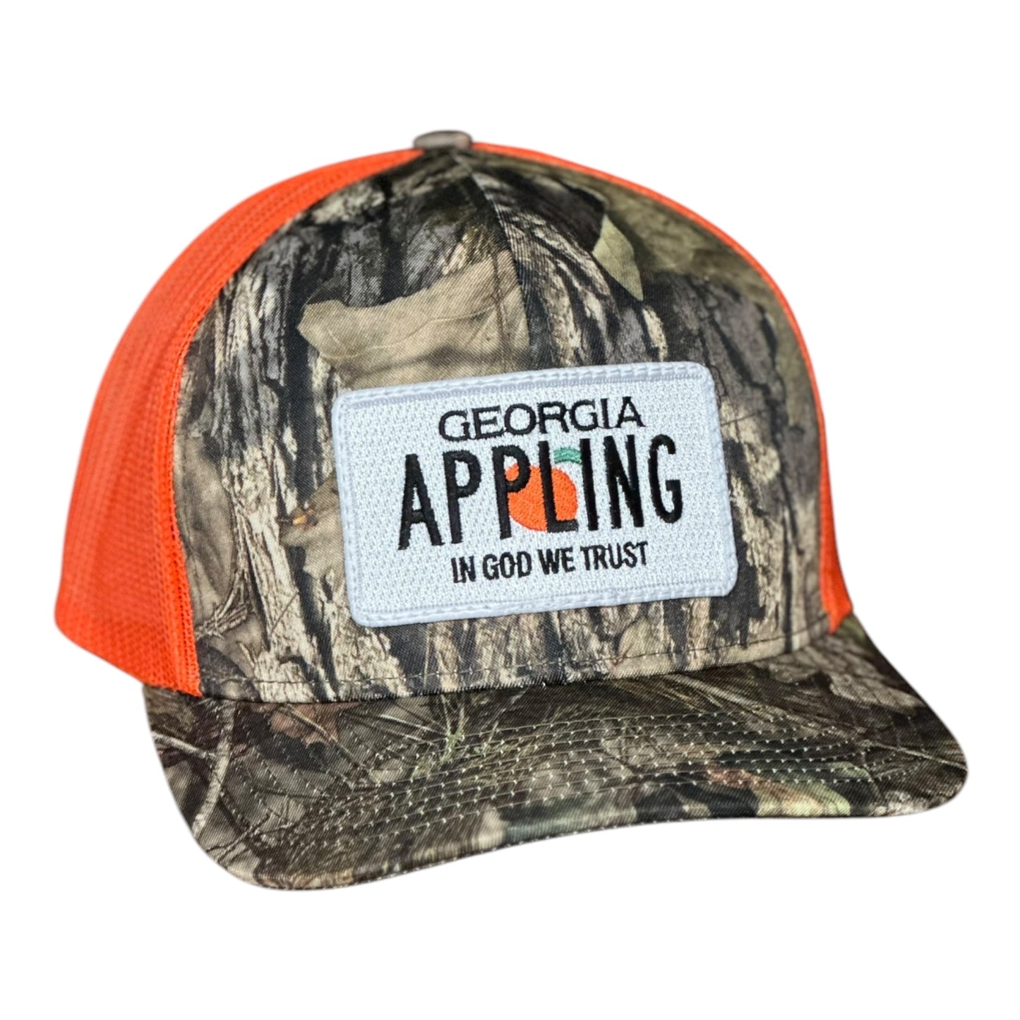 "MADE IN APPLING" Patch Hat GHC's Mossy Oak Camo/Orange