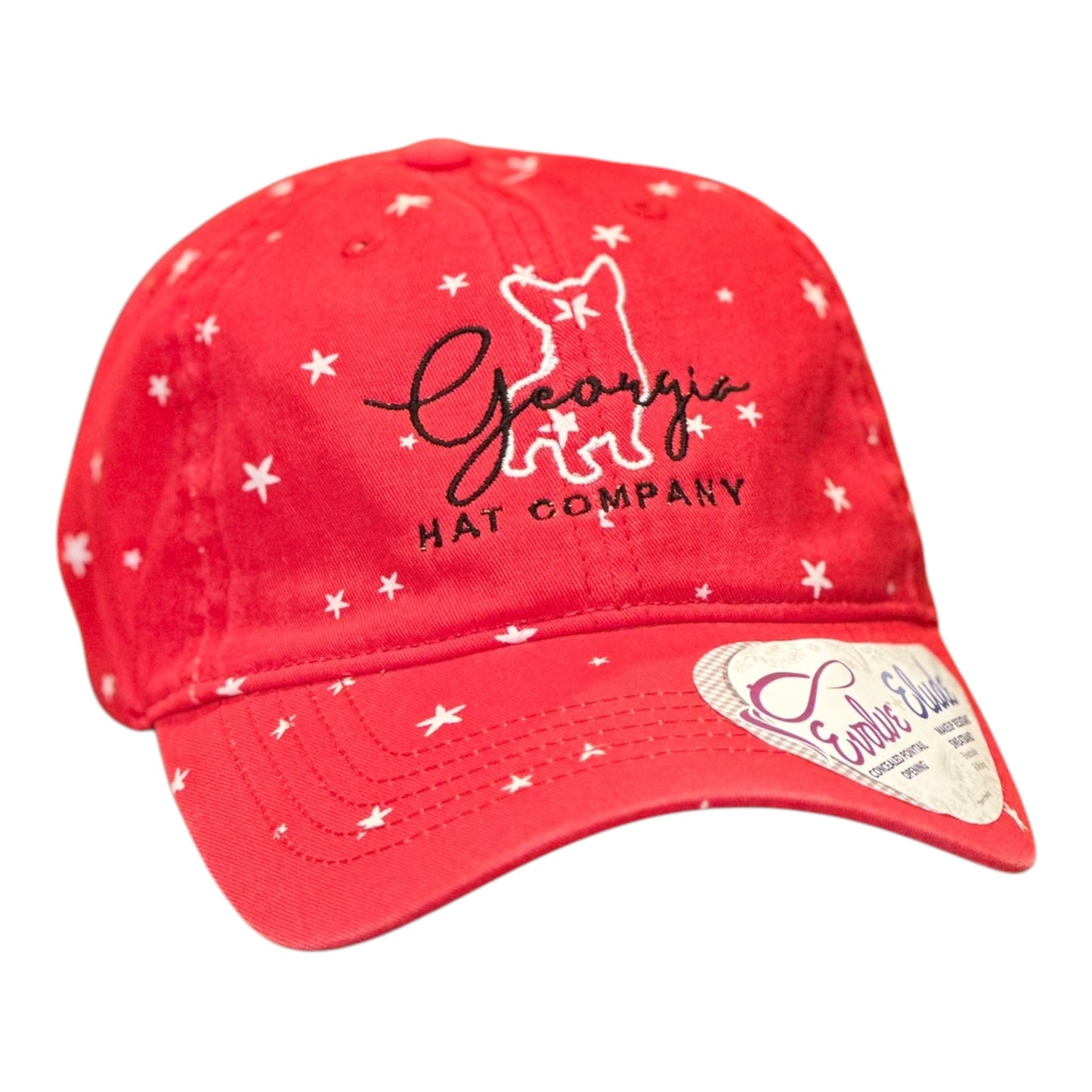 GHC's Corgi Silhouette Infinity Hat Red/White Stars