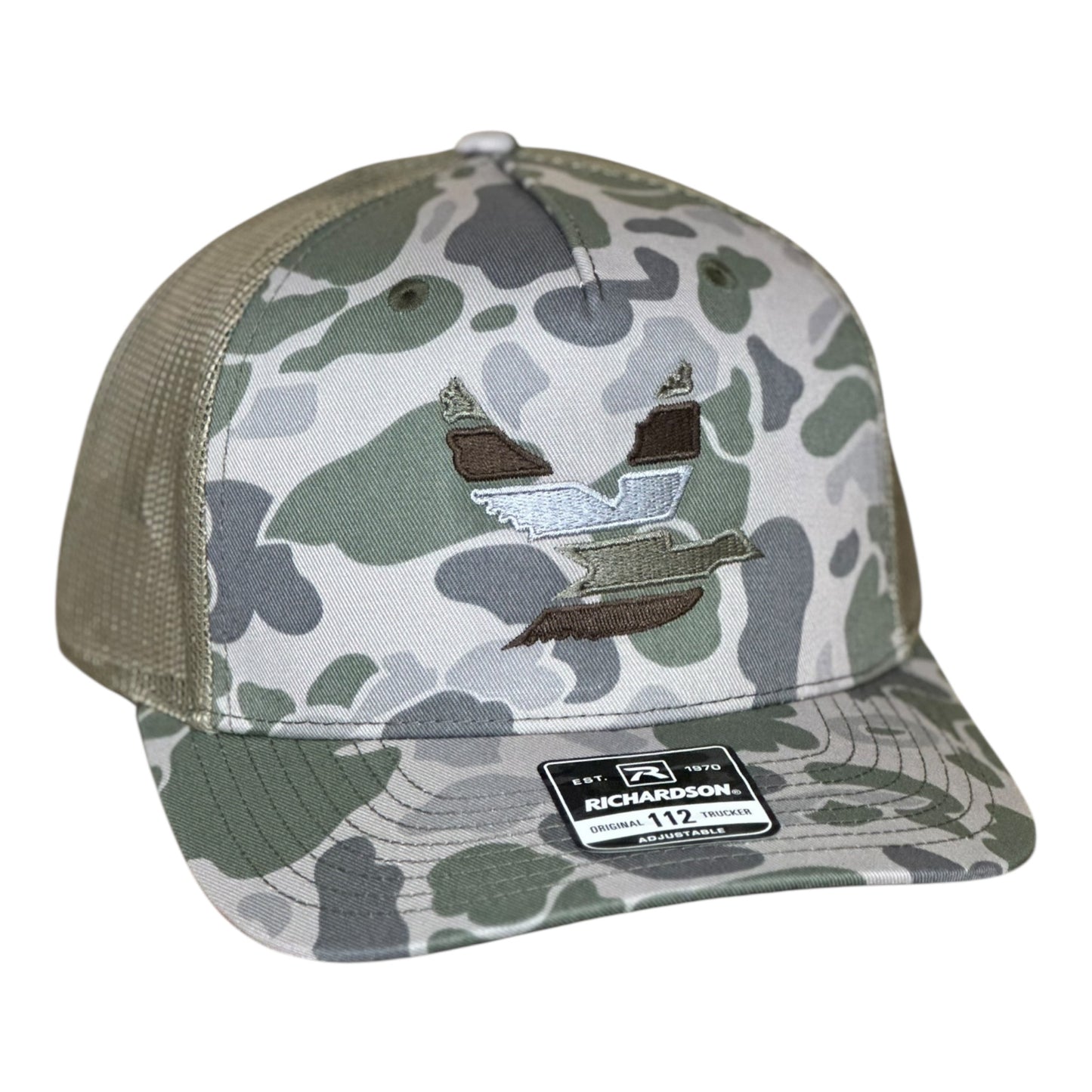 Embroidered "GHC Duck 2"Richardson 112PFP Marsh Duck Camo/Loden