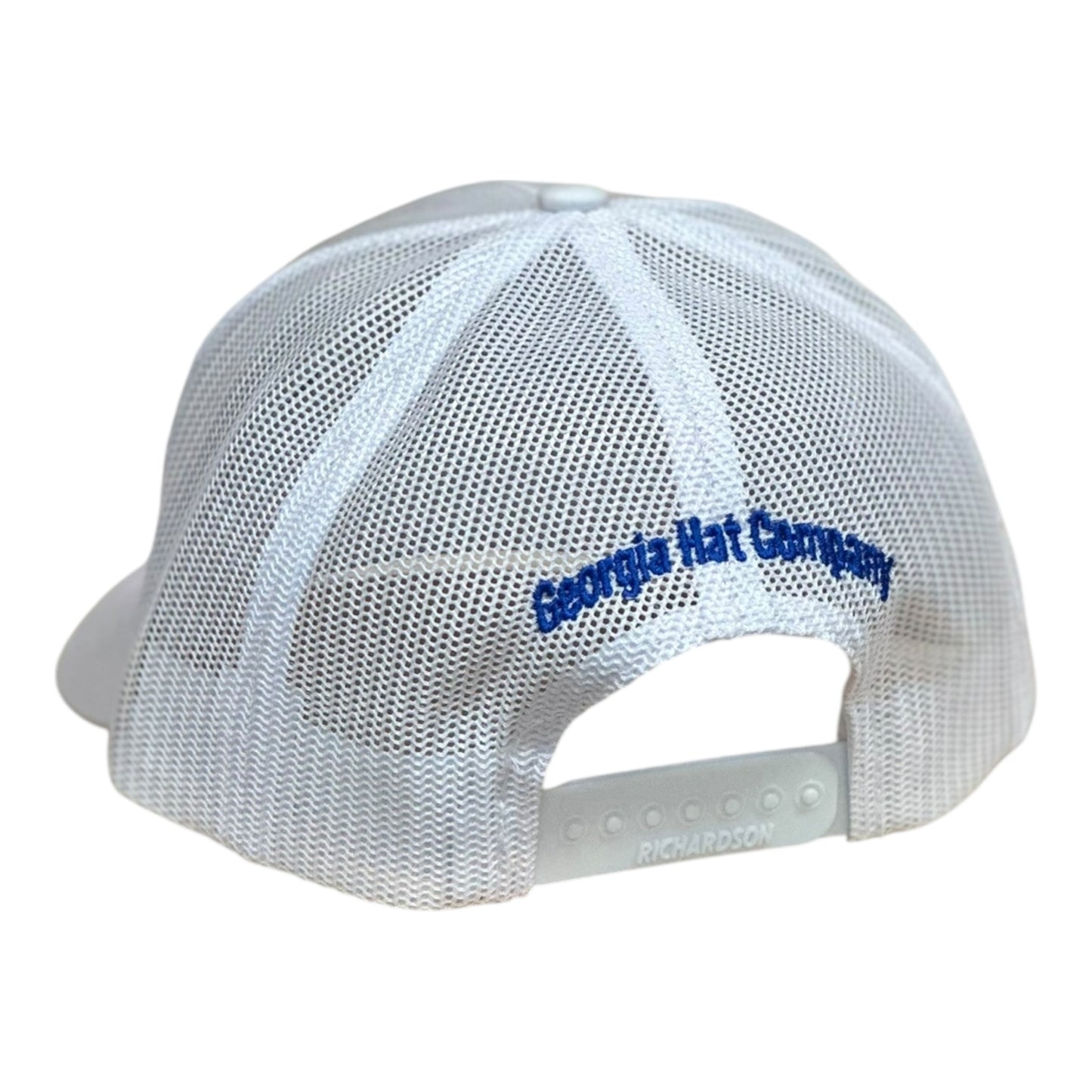3-D Embroidered Georgia Hat Company Logo Richardson 112 White/Royal Blue