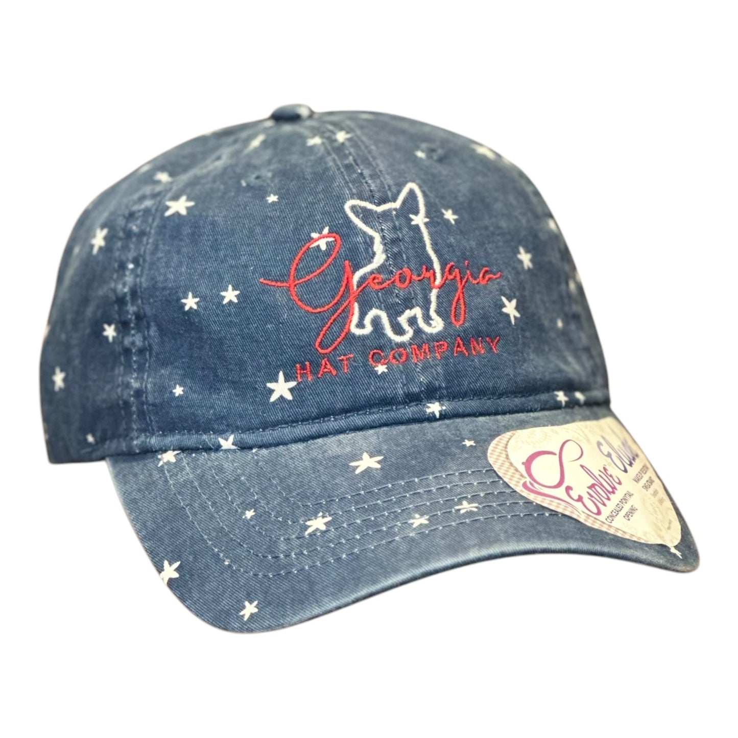 GHC's Corgi Silhouette Infinity Hat Blue/White Stars