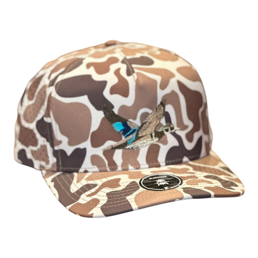 GHC's Embroidered Duck Zapped Blackhawk/Brown Old School Camo