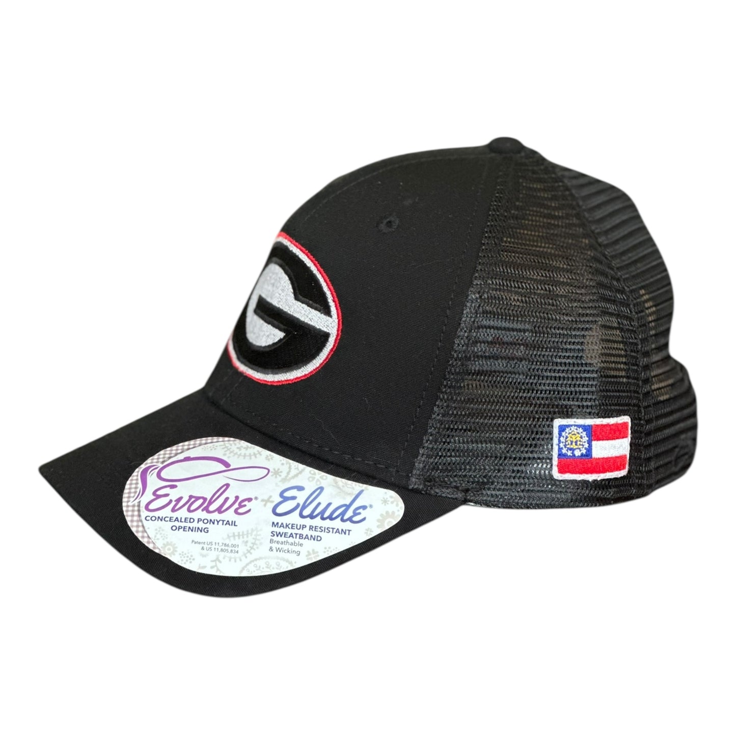GHC's Embroidered Bulldog "G" Infinity Women's Trucker/ Black