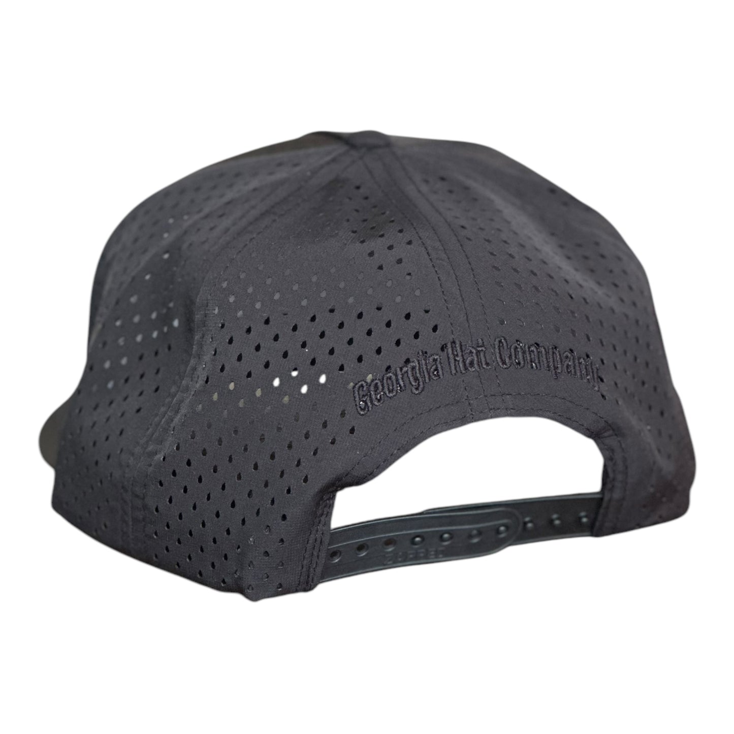 3-D Embroidered Georgia Hat Company Logo Zapped Blackhawk/Black