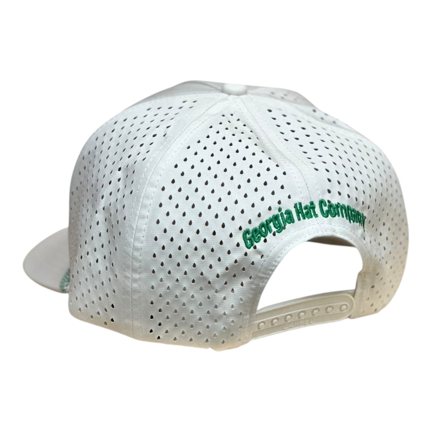 3-D Embroidered Georgia Hat Company Logo Zapped Blackhawk R+/White Green