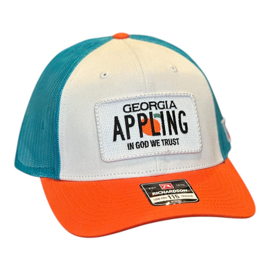 "MADE IN APPLING" Patch Hat Richardson 112 Blue/Orange/White