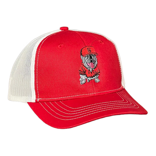 YOUTH-GHC's Embroidered Bulldog  Red/White