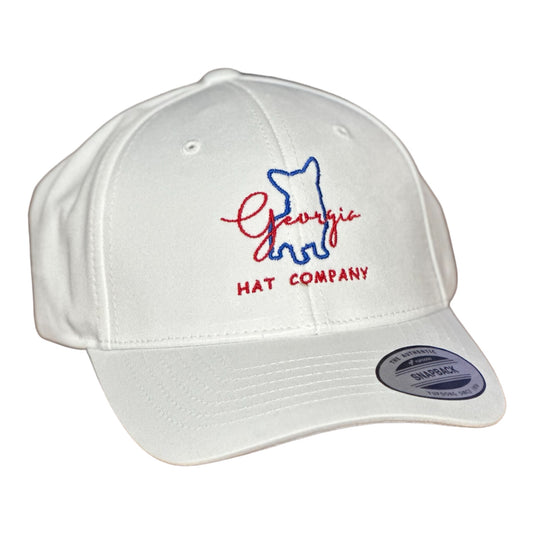 YOUTH- GHC's Embroidered "CORGI" Yupoong Snapback/ White
