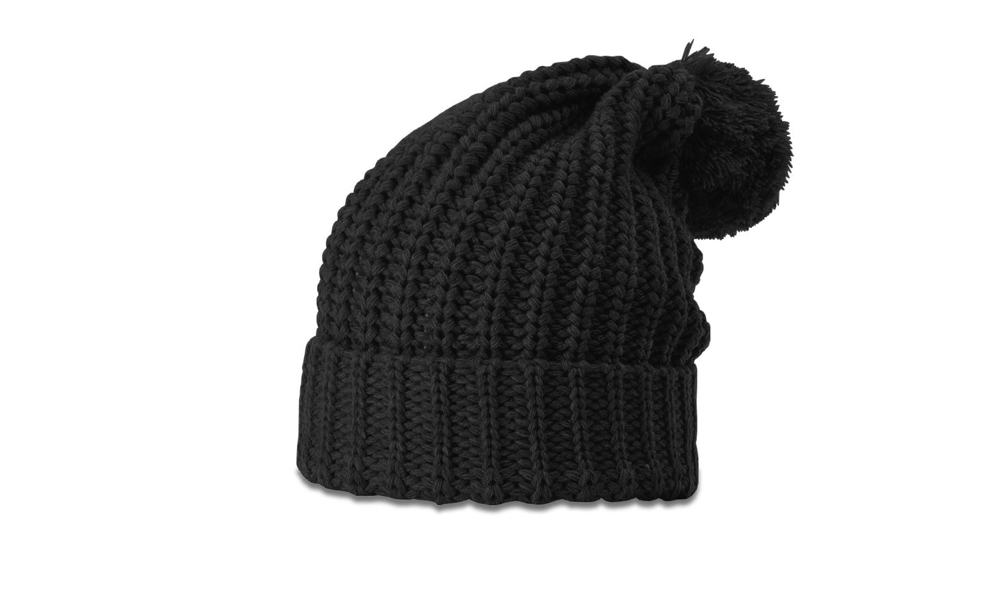 GHC's Embroidered "G" Richardson 143 Chunk Cable With Pom/Black w/Red