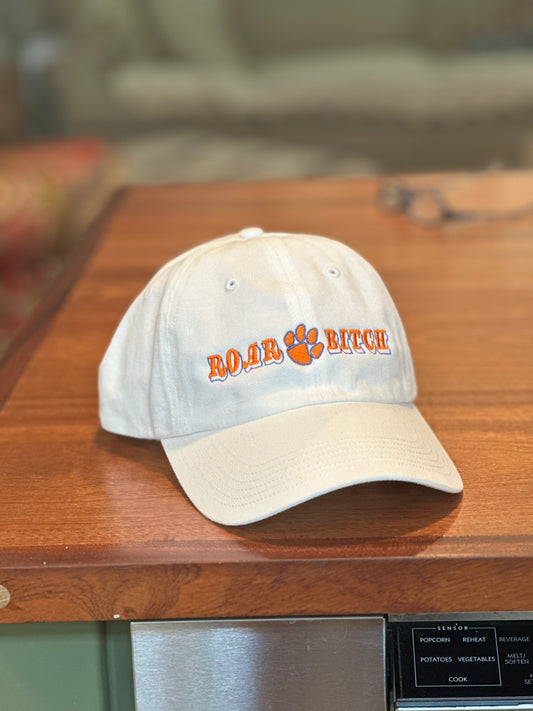 GHC's “Roar Bitch” Richardson R55 Chino Dad Hat/White