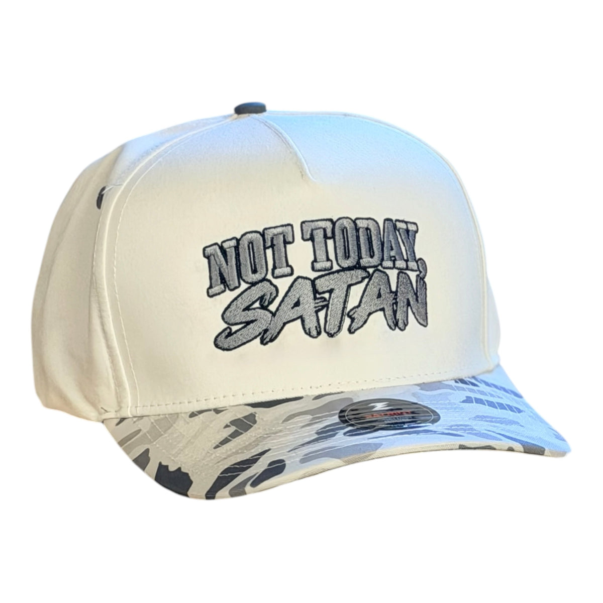 NOT TODAY, SATAN...Zapped Patriot-White/Camo