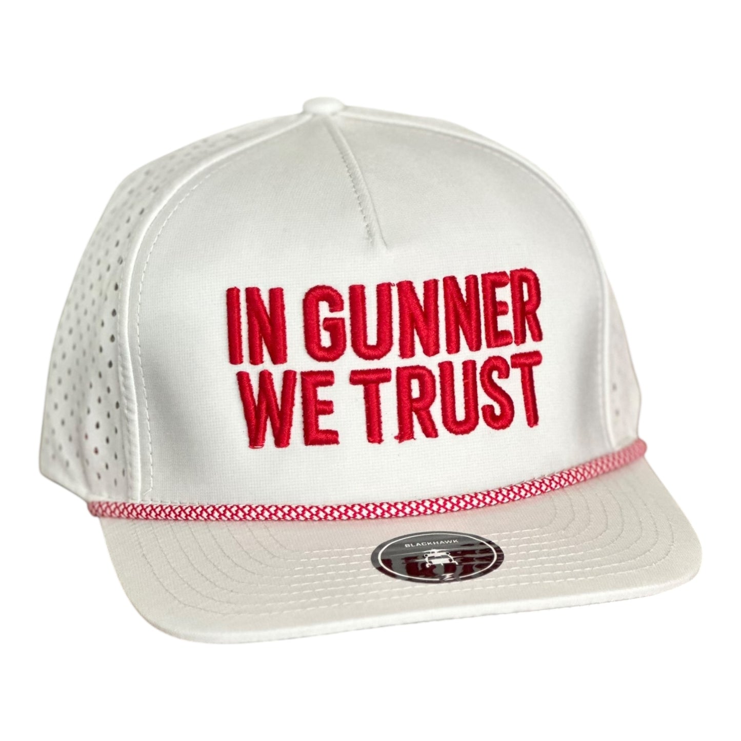 GHC's 3-D "In Gunner We Trust" /Zapped Blackhawk R+  White/Red