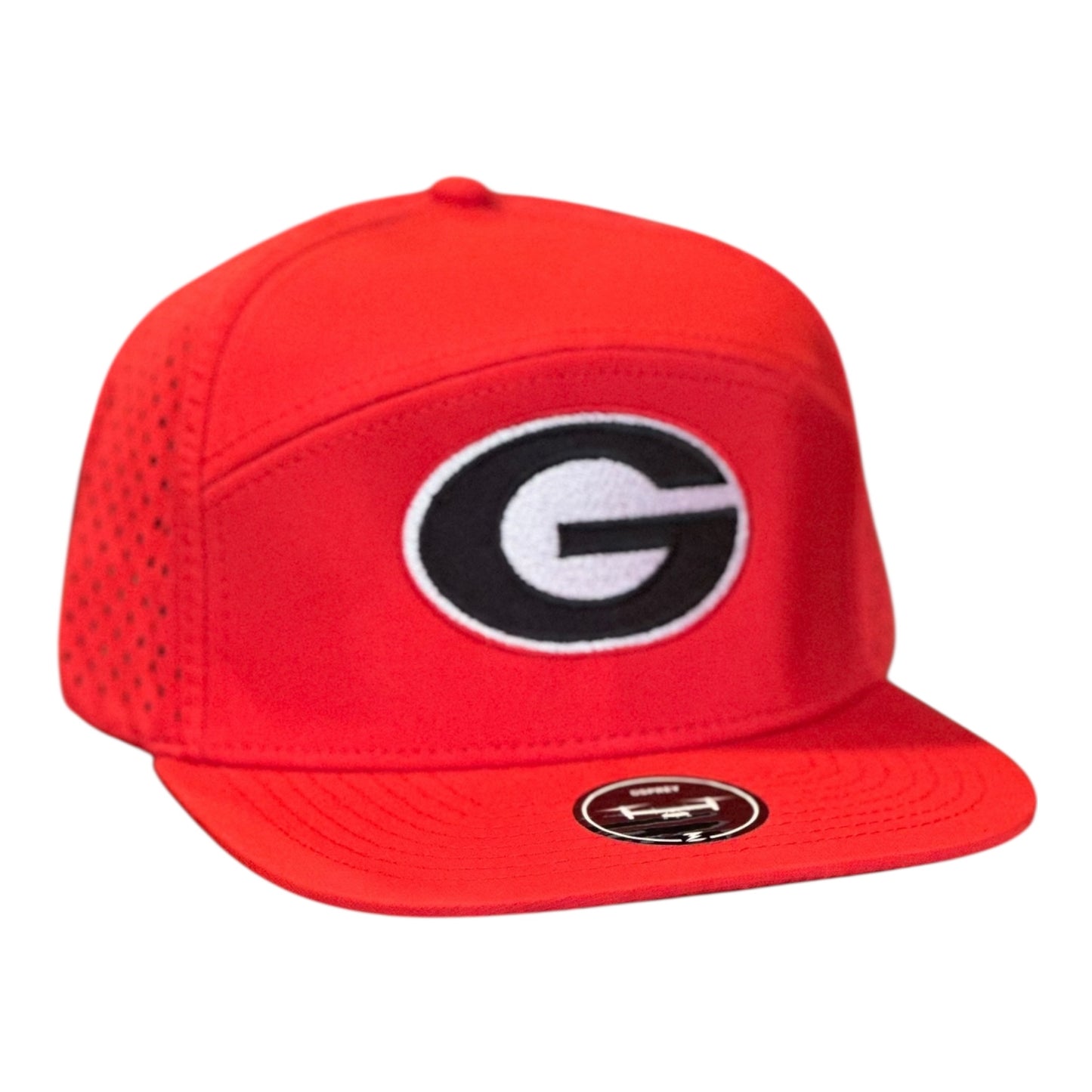 YOUTH GHC's Embroidered Bulldog "G"  Zapped Headwear-Osprey/Red