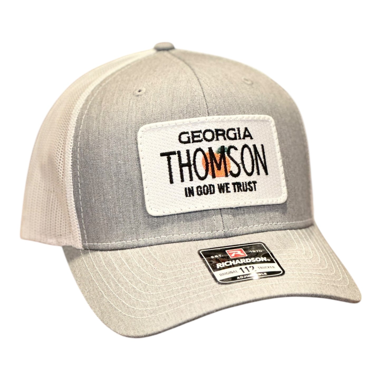 GHC's "In God We Trust" THOMSON Patch Hat Richardson 112 Hthr Grey/White