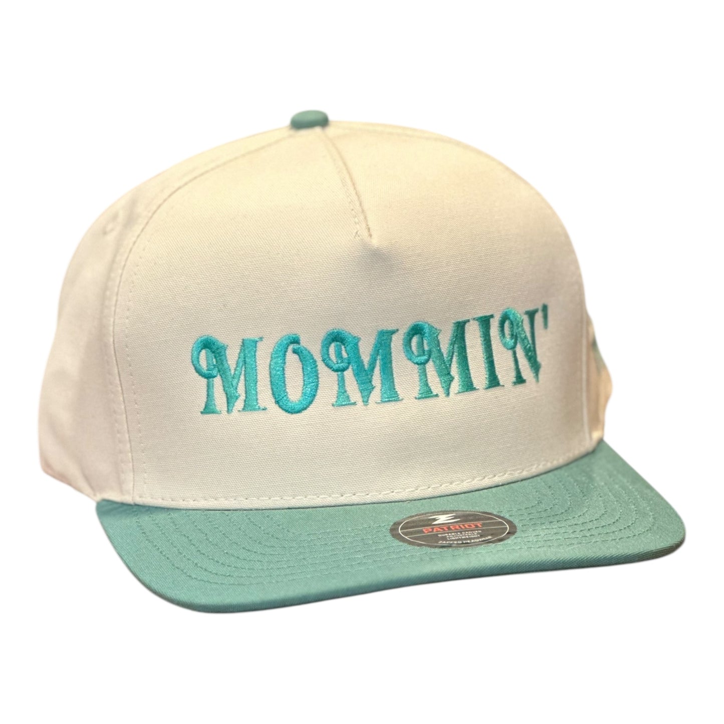 GHC's Embroidered "MOMMIN'" Zapped Patriot/Teal Khaki
