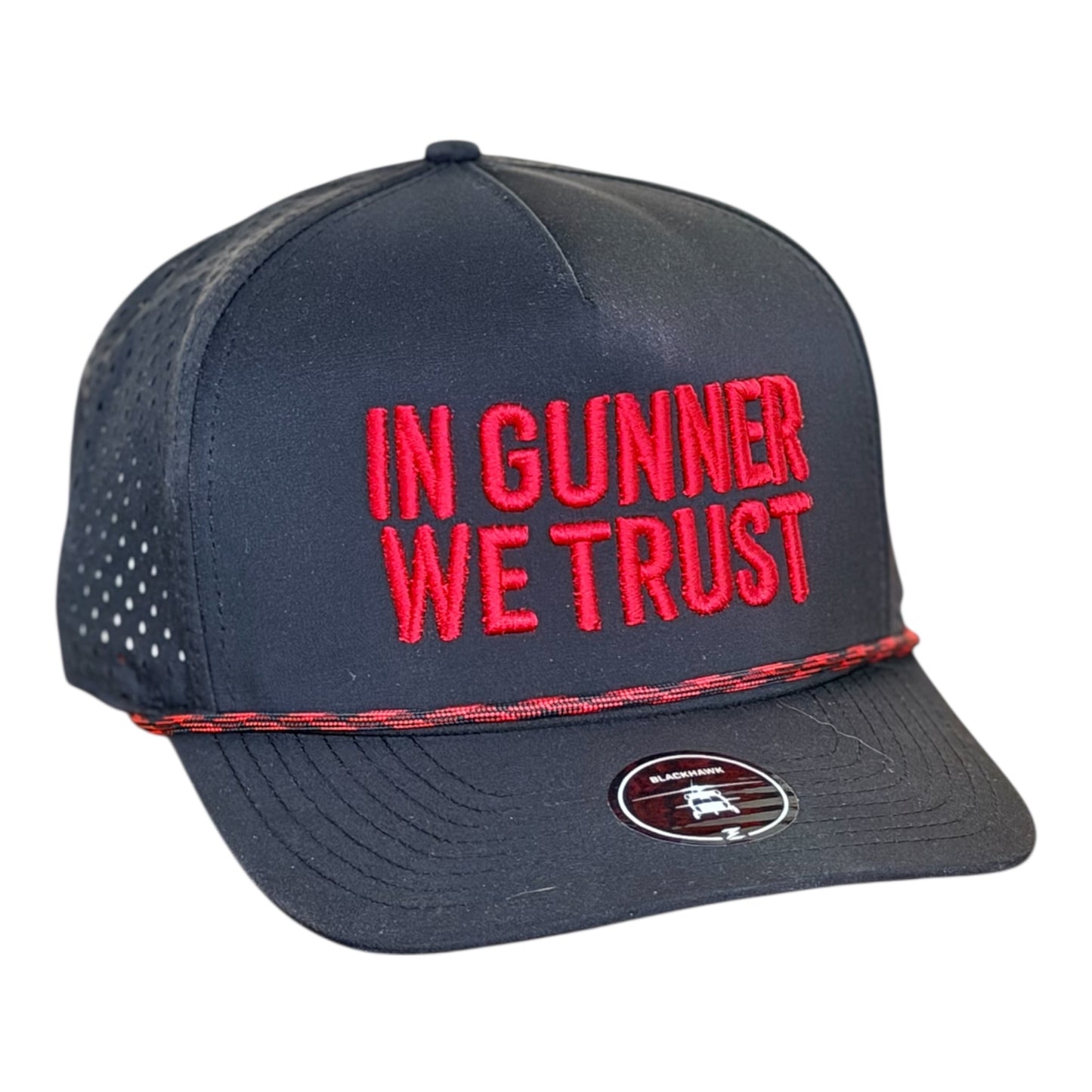 GHC's 3-D "In Gunner We Trust" /Zapped Blackhawk R+ Black/Red