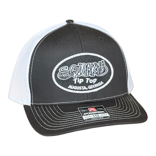 SQUEAKY'S TIP TOP Patch Hat Richardson 112 Black/White