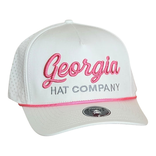 Georgia Hat Company in 3-D/Zapped Blackhawk R+  White/Pink