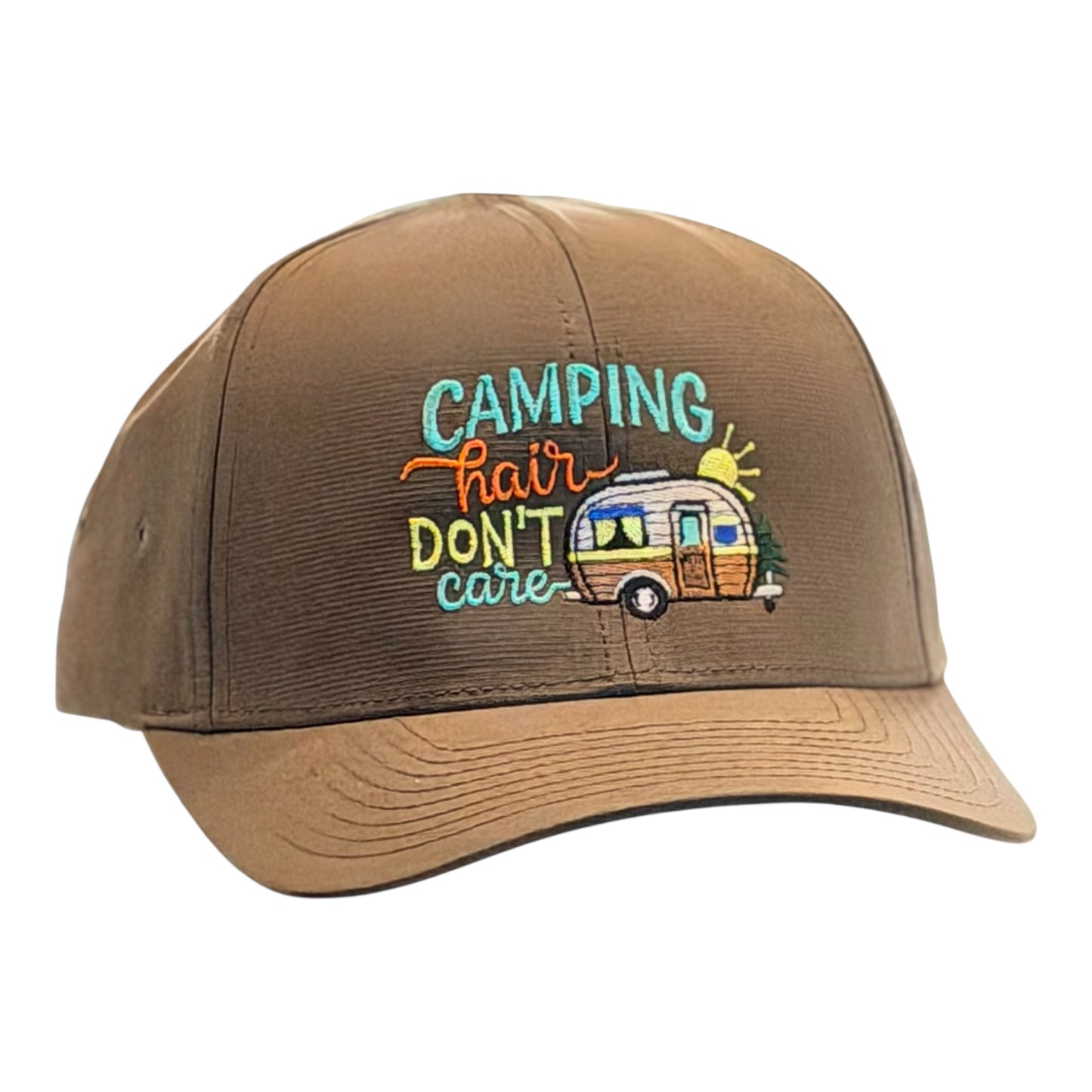 Camping Hair Embroidered P 783 Water Repellent/Brown