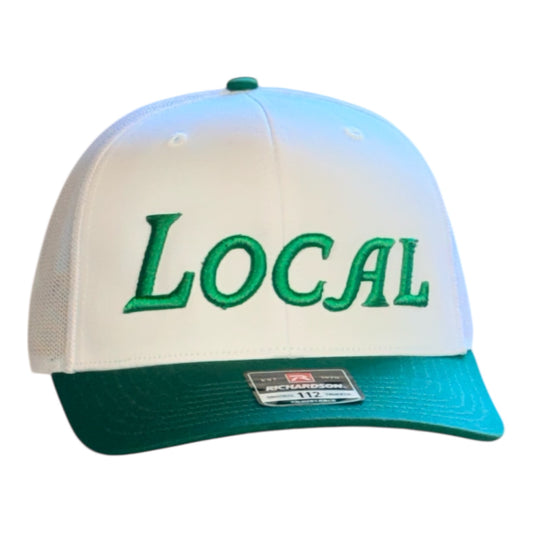 GHC's 3D Embroidered "LOCAL"  Richardson 112 White w/Kelly