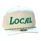 GHC's "LOCAL" in 3D Zapped Blackhawk R+  White w/Green&Yellow Braid