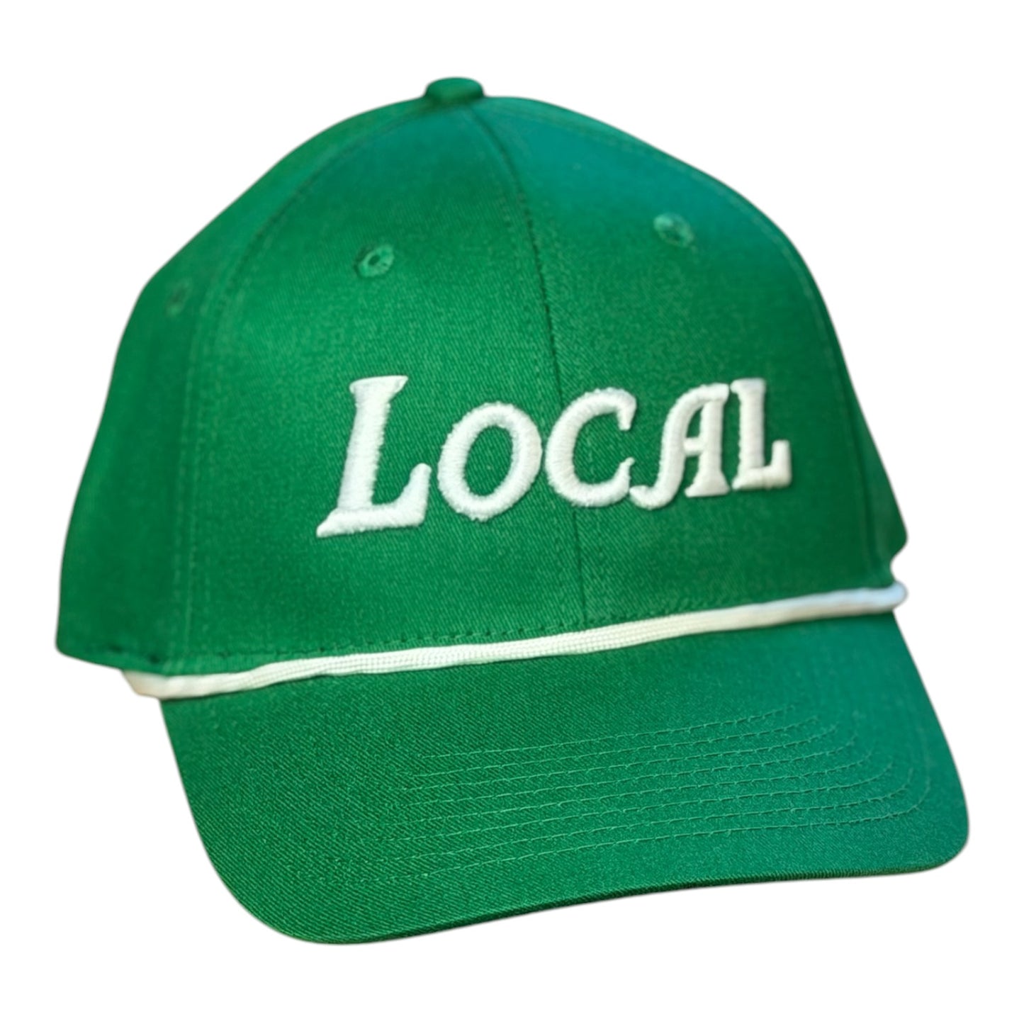 YOUTH- GHC's 3-D Embroidered "LOCAL" /Green w/White