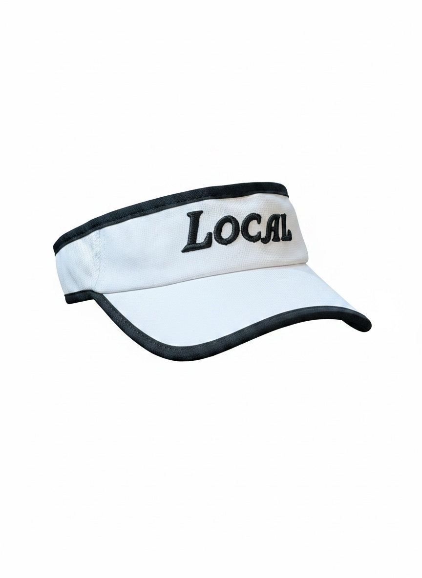 GHC Embroidered "Local" 510 V Lite All-Sport Visor/White w/Blk