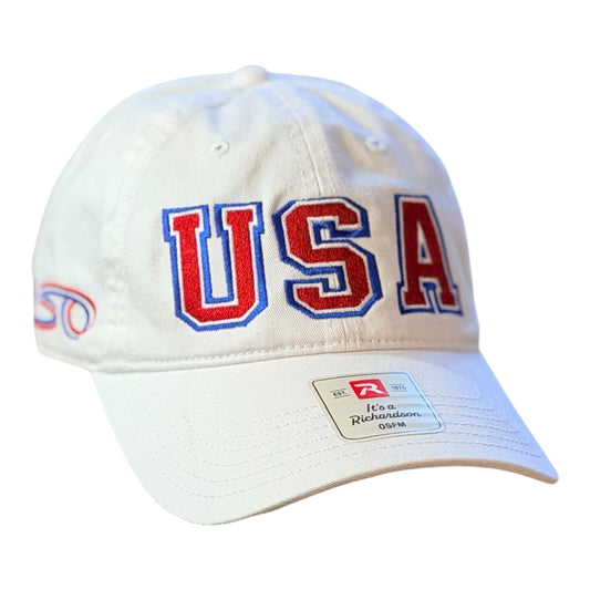 GHC's "USA" Richardson Peached Cotton Twill R55/White