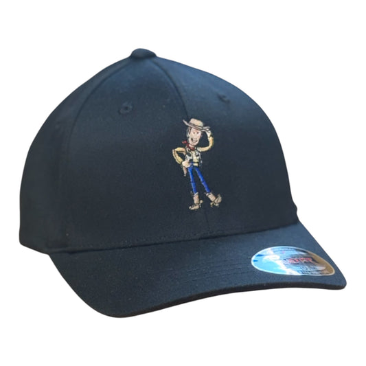 YOUTH - Embroidered "WOODY" FlexFit/Black