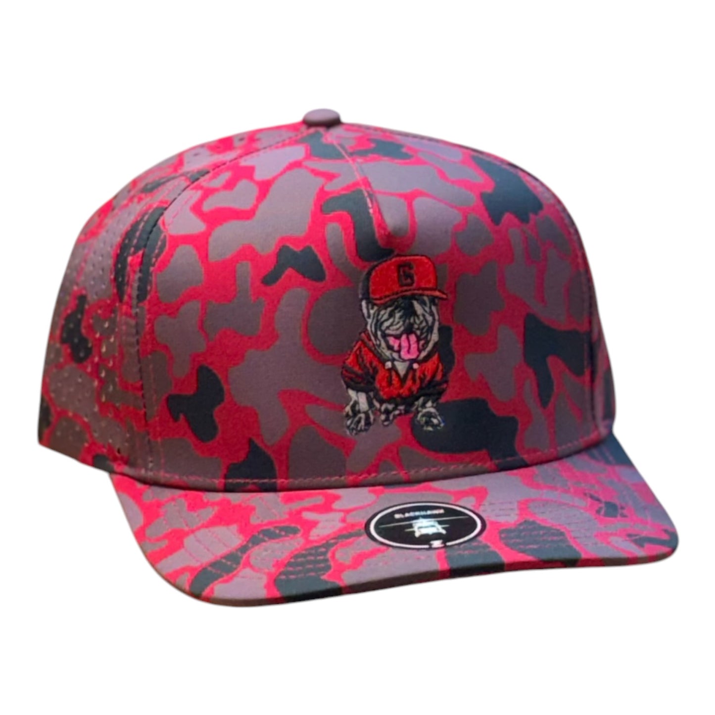 Georgia Hat Company's Bulldog Zapped Blackhawk- Camo Red/Black