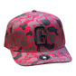 3-D Embroidered Georgia Hat Company Logo Zapped Blackhawk- Camo Red/Black