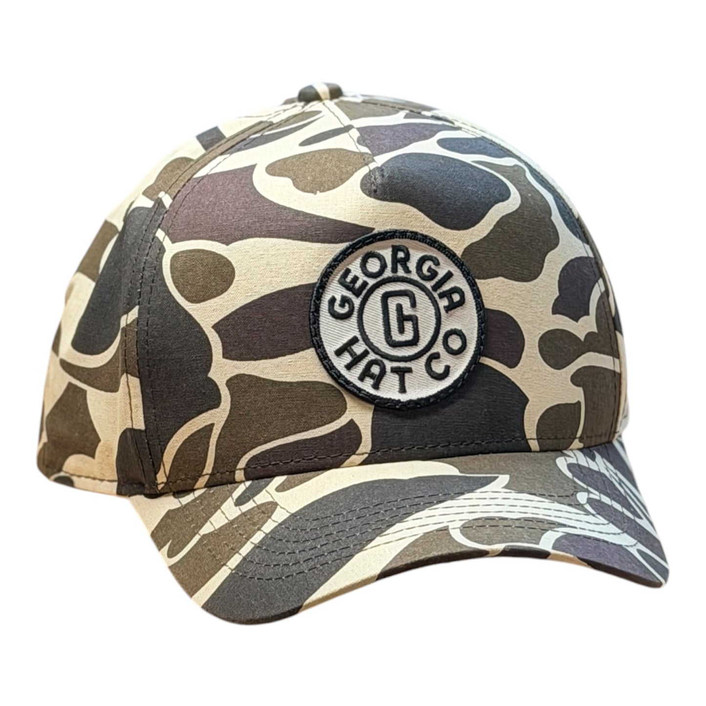 GHC'S Bullseye Patch GC101 5-Panel Camo Solid Back/Vintage Waterfowl