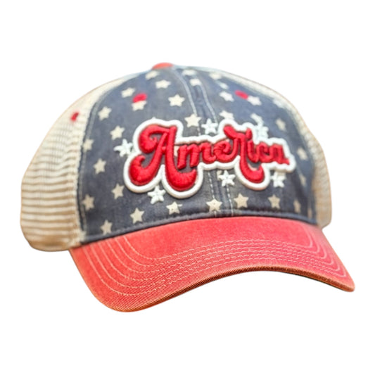 3-D AMERICA Infinity Her Women's Trucker/Red/White/Blue