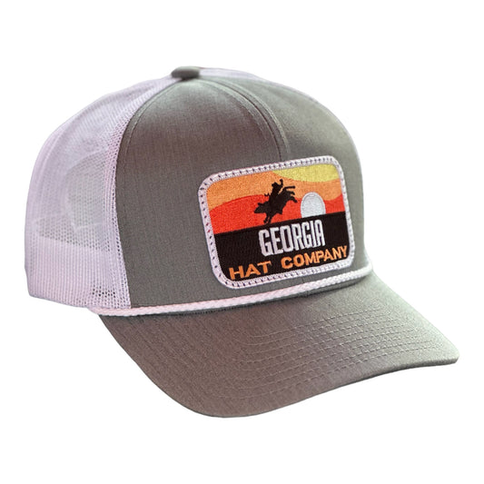 Georgia Hat Company’s “Bull Rider” BR Heather Grey/White