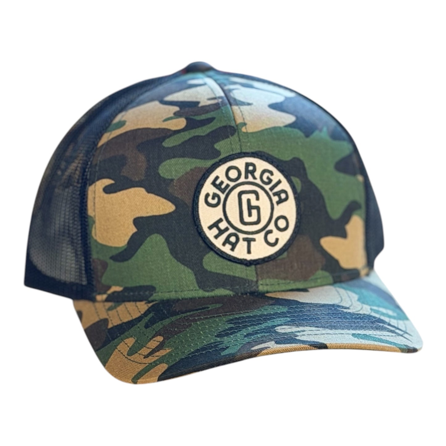 GHC's Bullseye" Patch Camo Snapback Trucker 108C