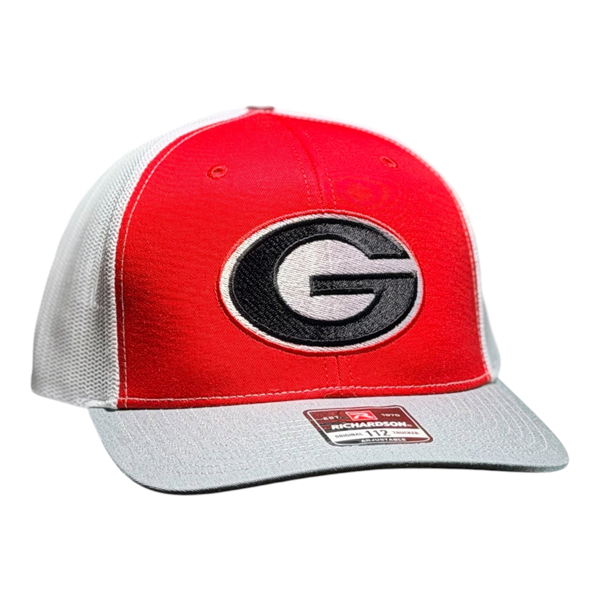 GHC's Embroidered Bulldog "G" Richardson 112 Red/Grey/White