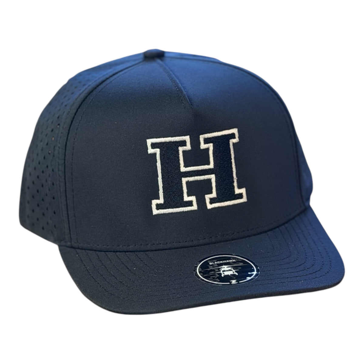 YOUTH GHC's Harlem GA's "H"  Zapped Headwear-Blackhawk/Black