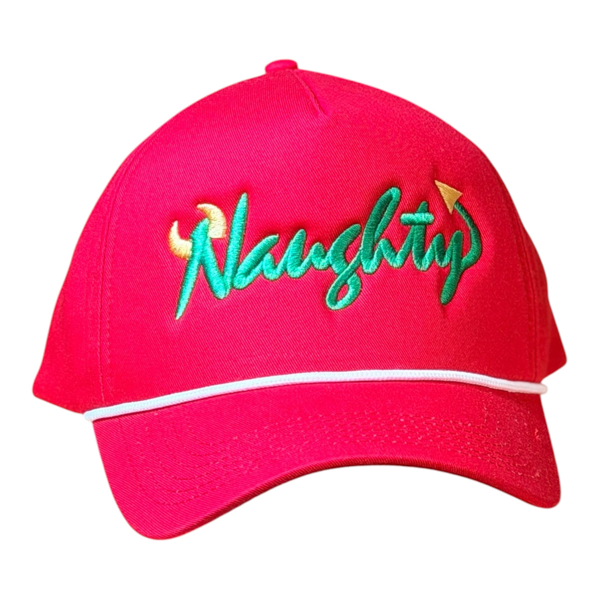 NAUGHTY? OR NICE? Snapback Trucker Style/Red