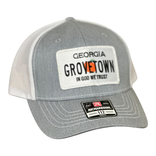 YOUTH- GHC's "GROVETOWN GEORGIA" Richardson 112/Heather Grey/White