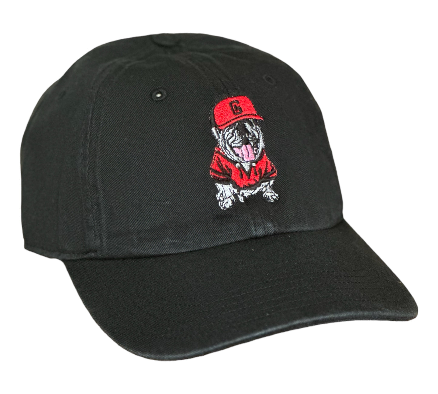 GHC's Embroidered Georgia Bulldog Richardson 320 Chino Dad Hat Black