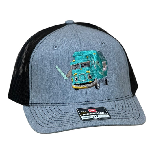 YOUTH- GHC's Embroidered "Trash Truck" Richardson 112 Heather Gray/Black