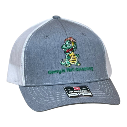 YOUTH- GHC's Embroidered "Gator" Port Authority Grey/White