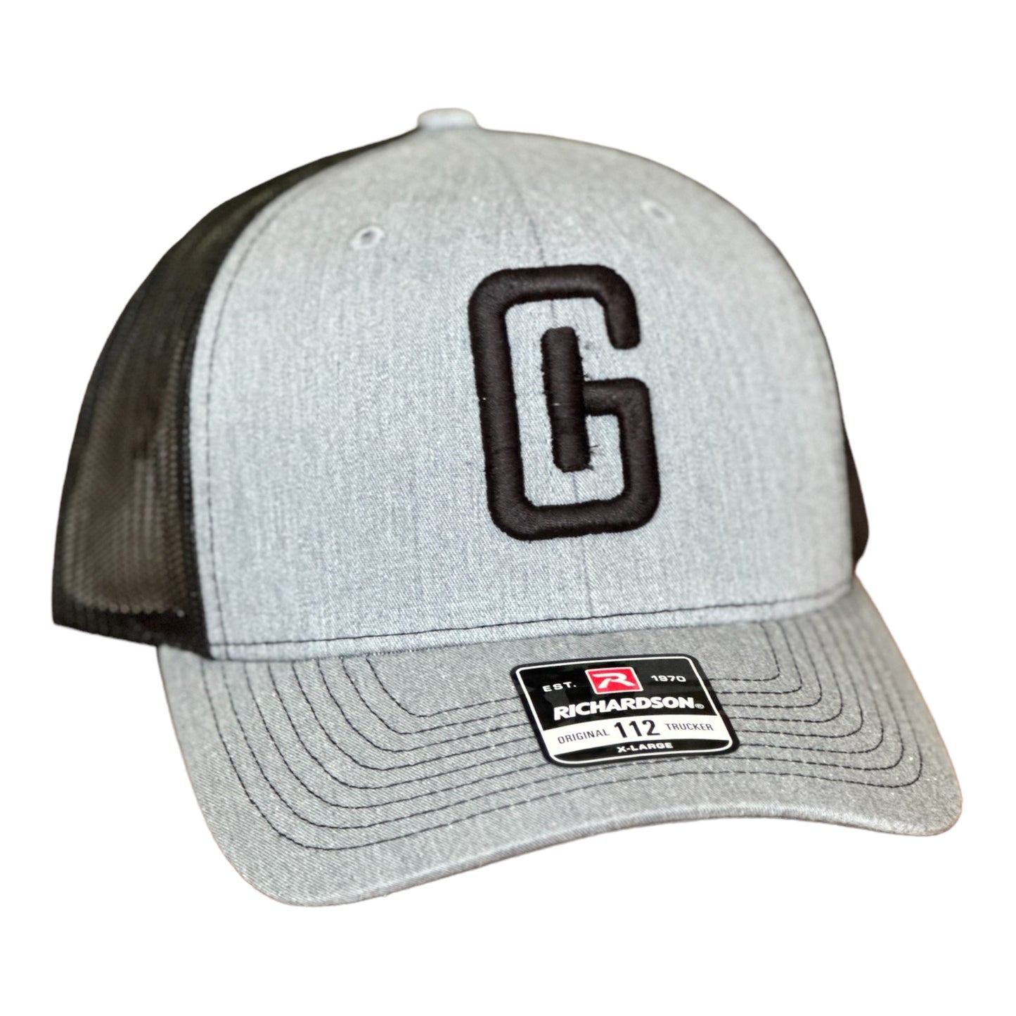 Georgia Hat Company Logo Richardson 112 L/XL Heather Gray/Black